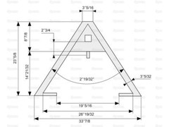 Implement Mounting Bracket for A-Frame Design Quick Hitch System Cat. 1/2/3 fits