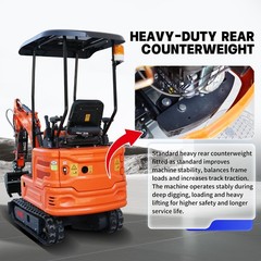 1 Ton Mini Excavator KUBOTA Diesel Digger Pilot System Hydraulic Attachments Kit