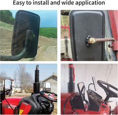 9X5.5In Universal Forklift Mirrors – Adjustable Glass Mirror for Truck, Tractor,