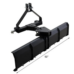 3-Point Rear Grading Blade for CAT 0 & CAT 1 Tractors 52″ Steel Farm Duty Heavy