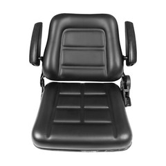 Adjustable Backrest Lawn Mower Tractor Forklift Excavator Seat with Armrests US
