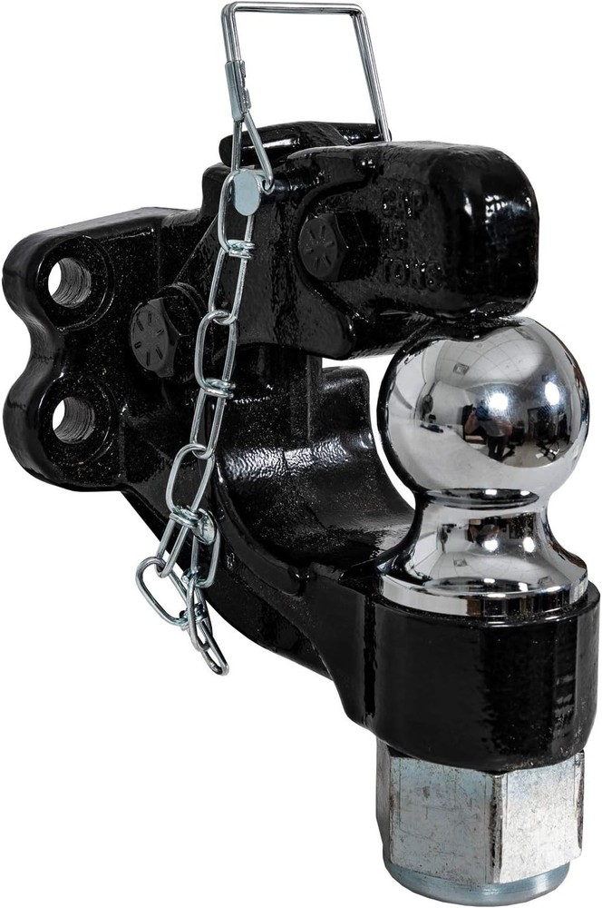 15 Ton Combo Trailer Hitch 2-5/16 Ball Pintle Hook 30000lb Forged Steel TowHitch