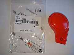 New OEM KIOTI T5210-65671 Orange Rubber Handle Throttle Grip – on CS2410 tractor