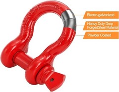 3 Pack Shackles 3/4″ D Ring Shackle Rugged Unbreakable 28.5 Ton (57,000 Lbs) Max