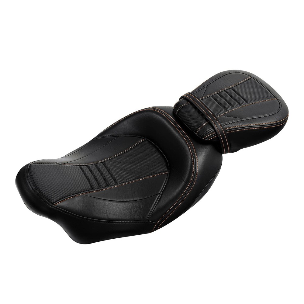 Front Rear Detachable Motorcycle Seat Fit Road King Special FLHRXS Black Orange