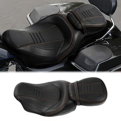 Front Rear Detachable Motorcycle Seat Fit Road King Special FLHRXS Black Orange