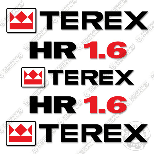 Fits Terex HR 1.6 Mini Excavator Decal Kit Equipment Decals