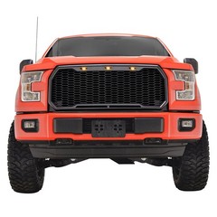 FRONT GRILLE HONEYCOMB MESH GRILL FOR 2015-2017 F150 PICKUP MATTE BLACK