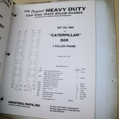 Caterpillar Tractor Cast Steel Track Roller Guards INDUSTRIAL Parts Manual Book