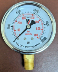 Valley Industries 2140GXB10000 40 Series Industrial Gauge 0-10000 PSI
