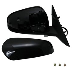 Door Mirror Power Heated Blind Spot Black Textured 3-Hole Toyota Camry