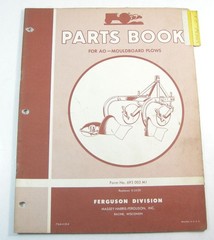 Original Massey Harris Ferguson AO Mouldboard Plow Farm Agriculture Parts Manual