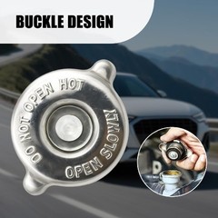 Radiator Cap, 16 PSI Dual Lug Stainless Steel Engine Coolant Reservoir Cap, Univ