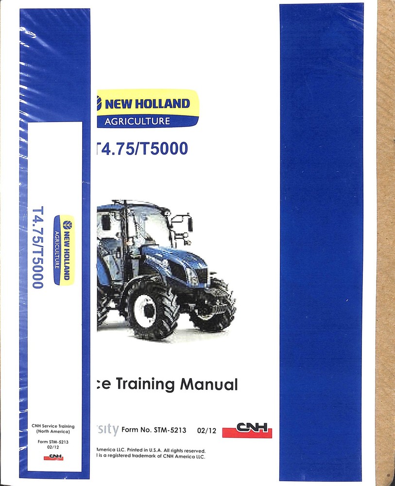 New Holland T4.75 T5000 Agriculture Tractor Service Training Manual STM-5213