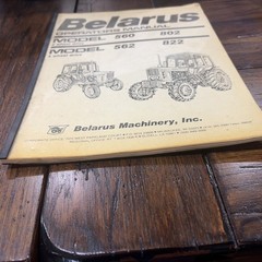 ORIGINAL Belarus Model 560 562 802 822 Tractor Operators Owners Manual 2WD 4WD