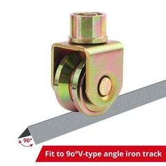 Biugaaufai 4 Pack 2.5 Inch Sliding Gate Wheels with inches, golden