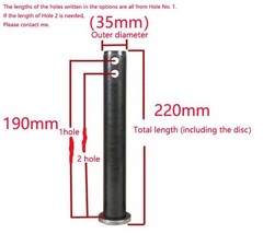 1x Z·HOM Excavator Bucket Pins 35mm Dia. Full Range Hardened for Wear Resistance