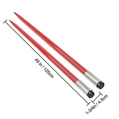 VEVOR 49″ Hay Bale Spear 3000 lbs Capacity with Nut and Sleeve