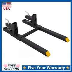 60″ 4000lbs Pallet Forks ,Heavy Duty Tractor Bucket Forks for Loader Skid Steer
