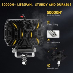 4PCS LED Work Lights 12V Flood Lamp Pods For Truck, Tractor ,Boat, UTV ,ATV, 4WD