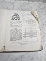 BUICK 1980 CHASSIS SERVICE MANUAL REPAIR MAINTENANCE SHOP GENERAL MOTORS