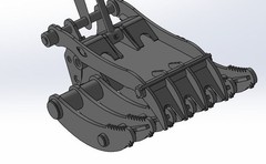 JMA 24in Mini Excavator Brush Rake 2-3 Ton 35mm Pin-On Land Clearing Grapple