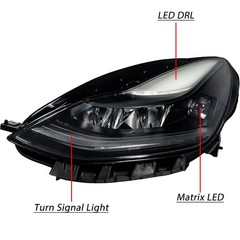 Passenger Side LED Headlight Assembly Tesla Model 3 2021-2023 Y 2021-2024 Chrome