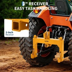 Quick Hitch 3 Point With 2″ Receiver For CAT 1 Tractor 5-Level Adjustable Bolt