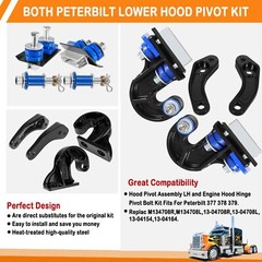 Lower Hood Pivot Kit & Hood Hinge Pivot Bolt Bushing Bracket Kit For Peterbilt