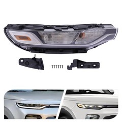 2020-2022 Kia Soul Right Headlight Assembly Halogen DRL With Bulb