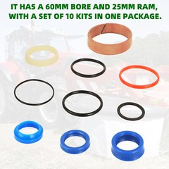 US Hydraulic Cylinder Seal Rebuild Kit For KUHN GMD 700 Disc Mower 60mm Bore