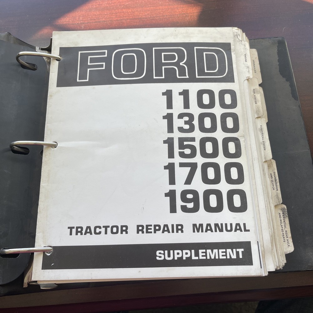 Ford 1300 1500 1700 1900 Compact Tractors Service Repair Manual