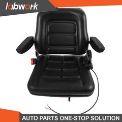 Labwork Universal Adjustable Forklift Tractor Seat Suspension Seat w/Safety Belt