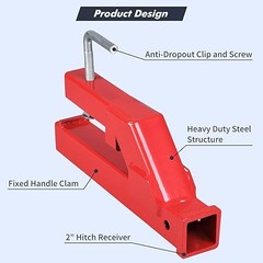 2″ Ball Tractor Mount Clamp Trailer Hitch Receiver Bucket Tractor Skid Steer