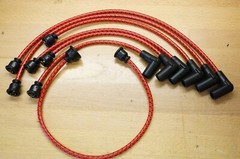 Farmall 706 Hi-Clear Row Crop Gas Red Black Cloth Copper Spark Plug Wire Set IH