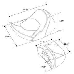 Motorcycle Two Up Driver Passenger Seat Fit CVO Street Glide FLHXSE 2023-2025
