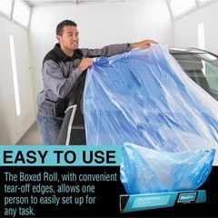 MAXIFILM 20ft x 250ft, 2Roll of Blue Overspray Paintable Masking Plastic