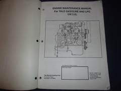 ENGINE MAINTENANCE BOOK MANUAL FOR YALE GASOLINE & LPG GM 3.0L 5203717