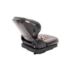 Uni Pro 437 Forklift Seat With Suspension | Black Vinyl | Orange Seatbelt