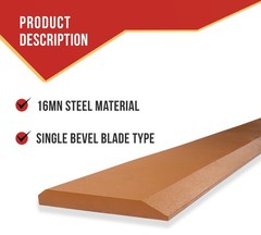 72″x 6″x3/4″ Skid Steer Bucket Cutting Edge Blade 16Mn Steel Single Bevel