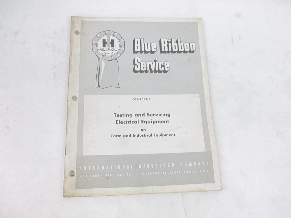 International Harvester Testing & Servicing Electrical Equipment Service Manual