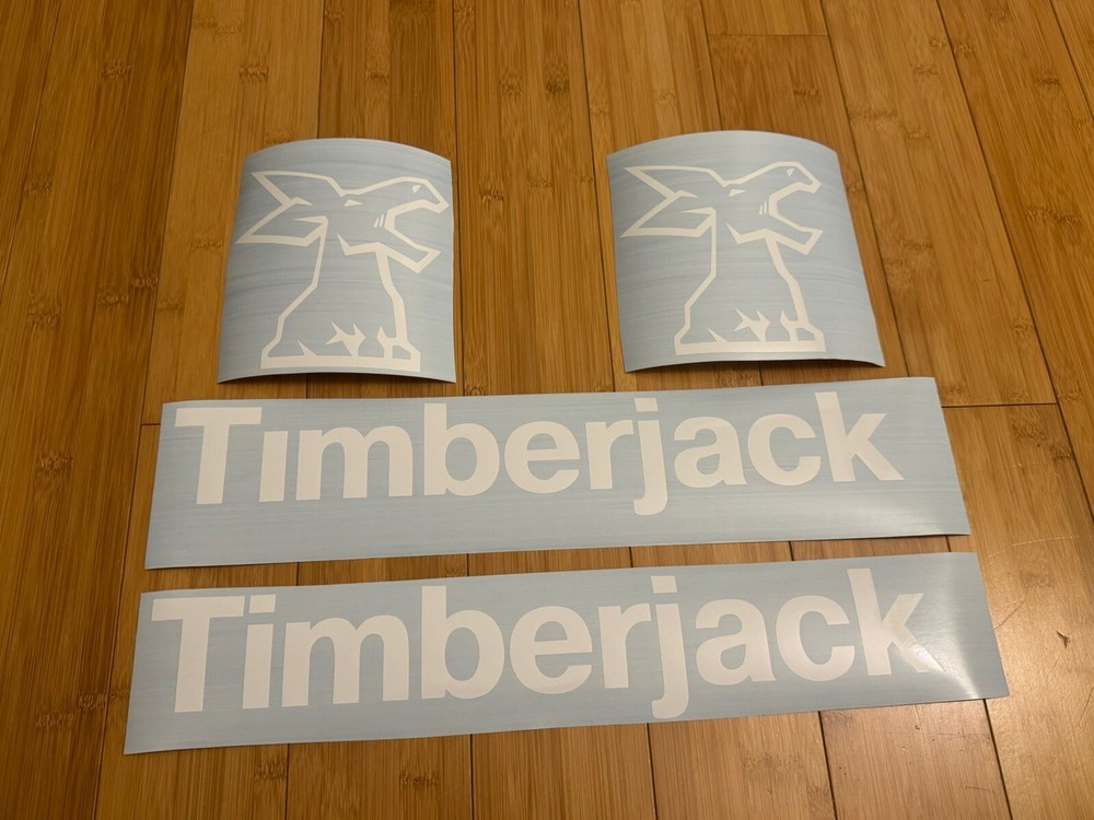 Timberjack Replacement Decals (2 – 18” & 2-6”) skidder logging STICKER Skidder