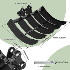 Rake Attachment For Mini Excavator One Ton To 1.5Ton Digger In Stock USA