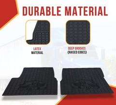 Semi Truck Black Mats Floor Mats Liners Fits w/ VNL (2003-2014) – 2 Pcs Set