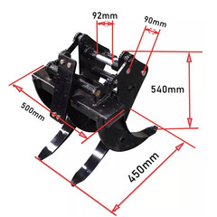 NEW Grapple Mini Excavator Accessory Digger Add-on For 1 Ton Small Excavator USA