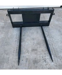 42″ JCT Double Tine Hay Bale Spear Skid Steer Loader Attachment 3000lbs Tractor