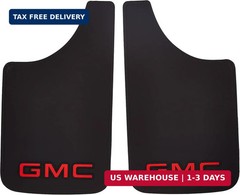 Plasticolor 000545R01 GMC Logo Easy Fit Mud Guard -19 x 11 inch -Set of 2