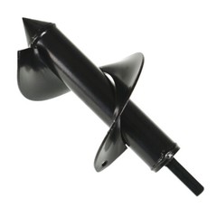 Auger Drill Bit 3 in. x 7 in.Black Garden Plant Flower Bulb Rapid Planter Spiral