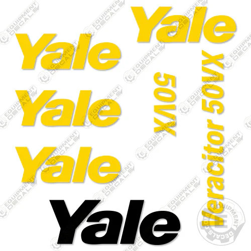 Fits Yale 50VX Veracitor GP050VX Decal Kit Forklift – 7 YEAR OUTDOOR 3M VINYL!