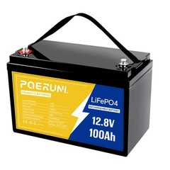 12V 100Ah LiFePO4 Lithium Battery Cycle Deep Built-in BMS for Solar RV Off-grid